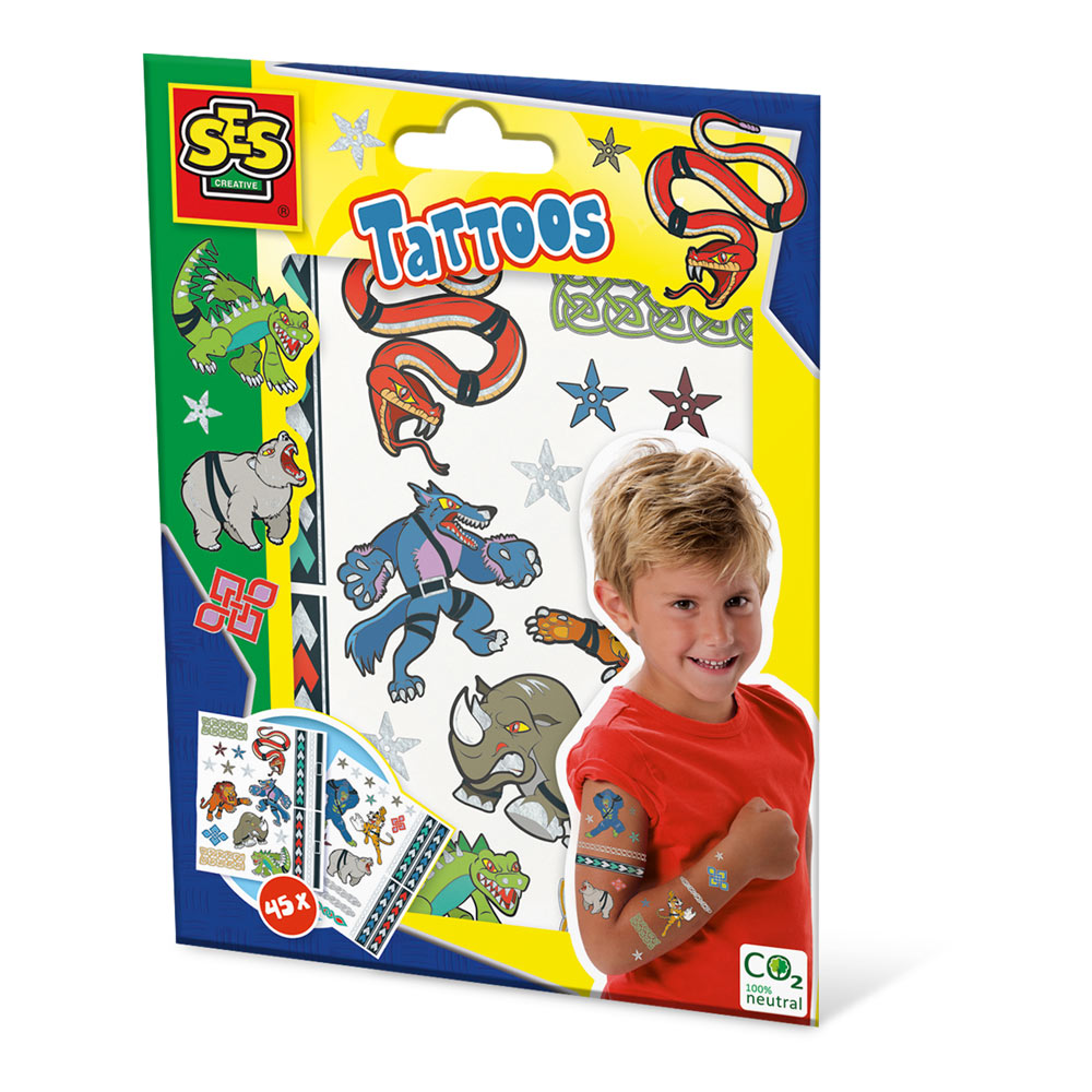 SES Creative Animal Fighters Tattoos for Children