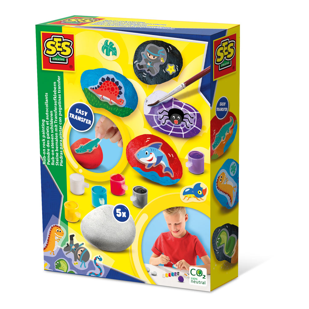 SES Creative Rub-On Rock Painting