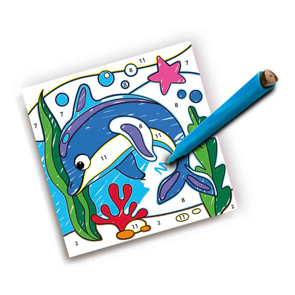 SES Creative Colour By Numbers Triangular Grip Colouring Pens