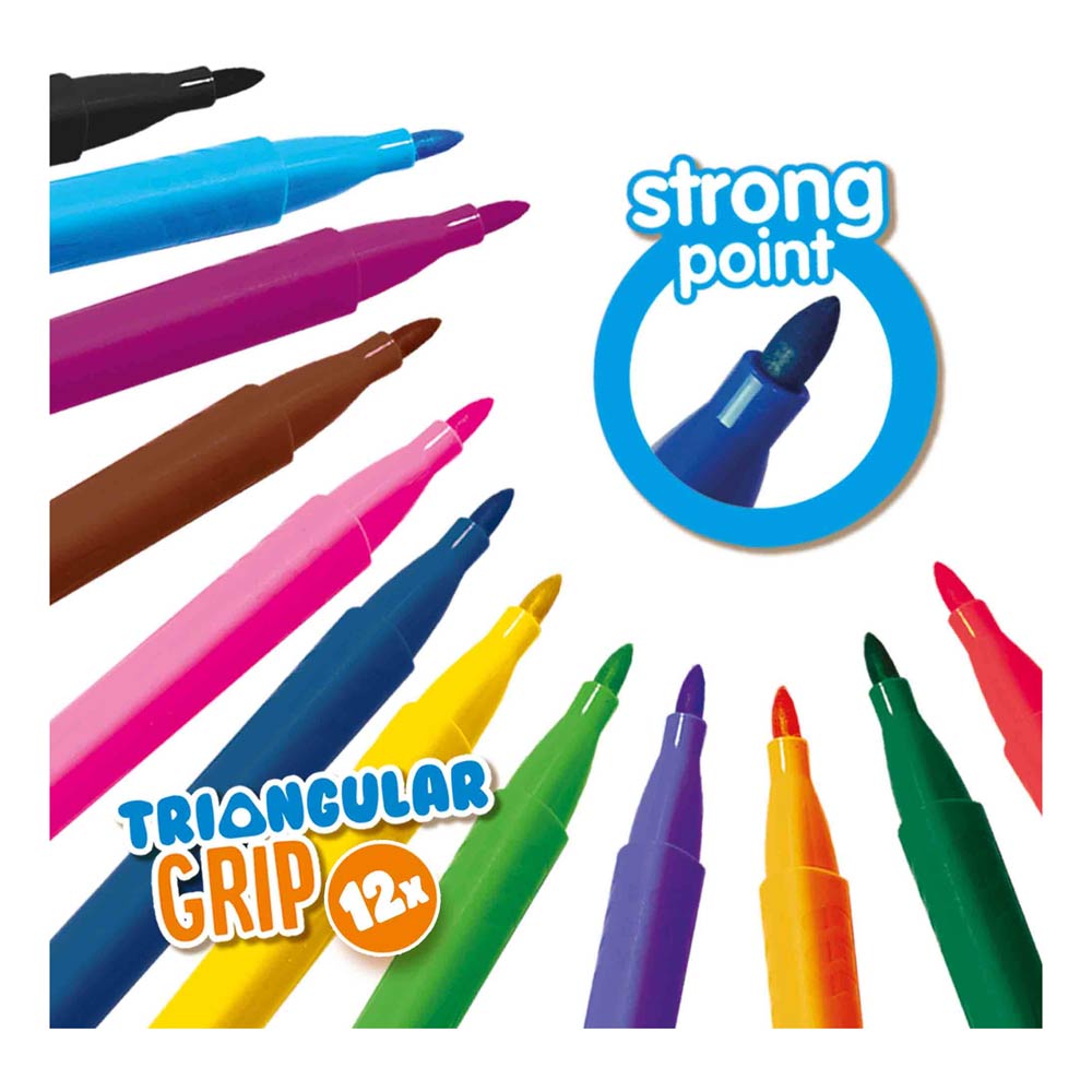 SES Creative Colour By Numbers Triangular Grip Colouring Pens