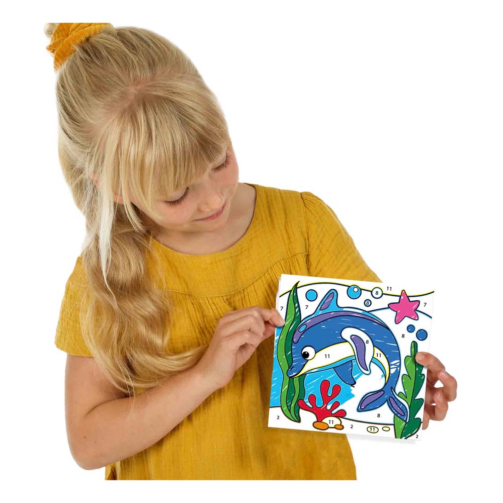 SES Creative Colour By Numbers Triangular Grip Colouring Pens