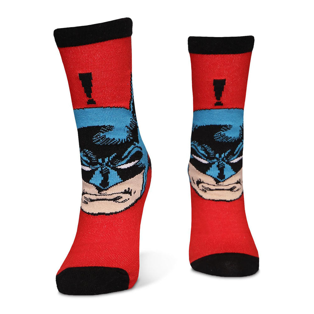 DC COMICS Batman Dark Knight, Bats, Silhouette Unisex Crew Socks - 3-Pack