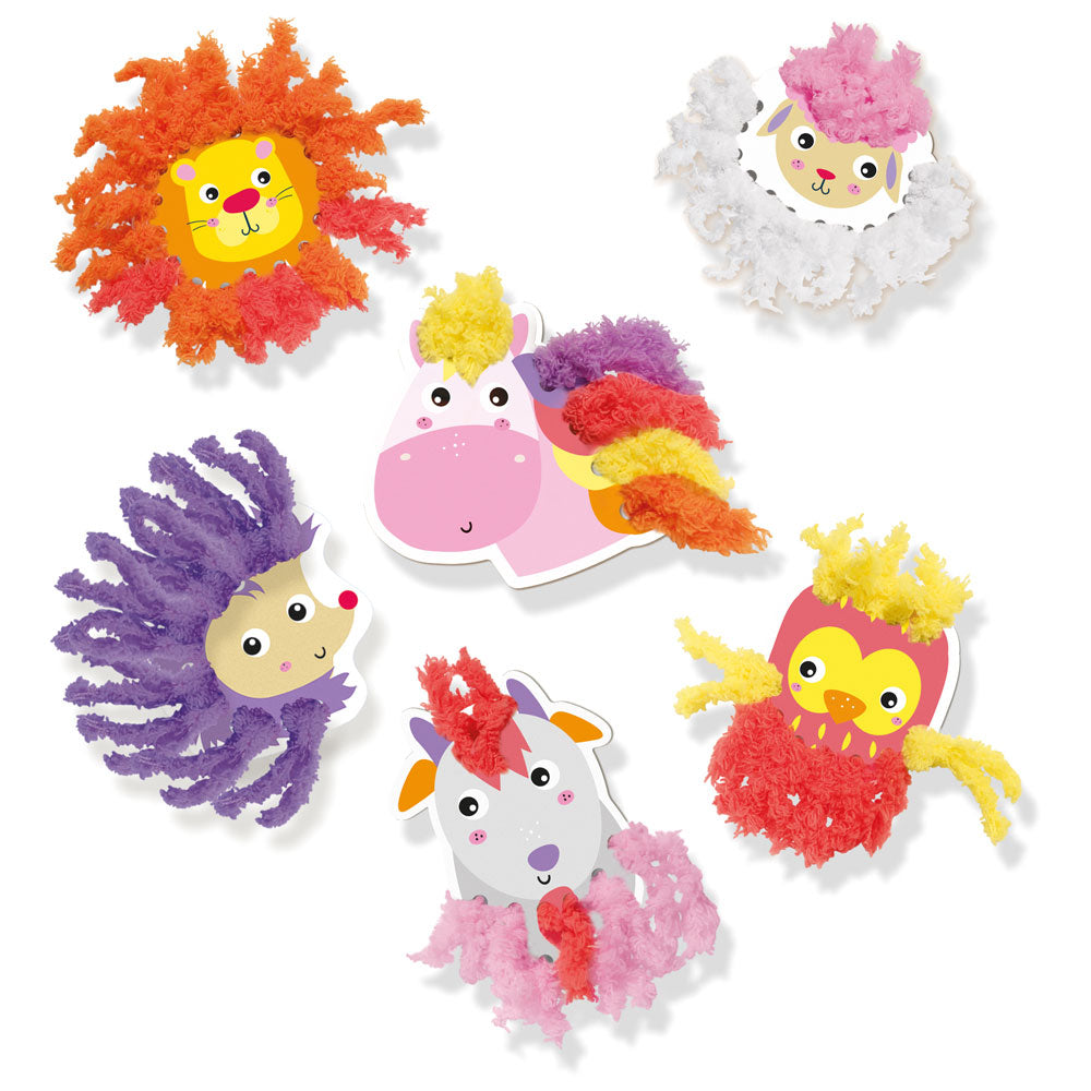 SES Creative Fluffy Loops Soft Yarn Animals