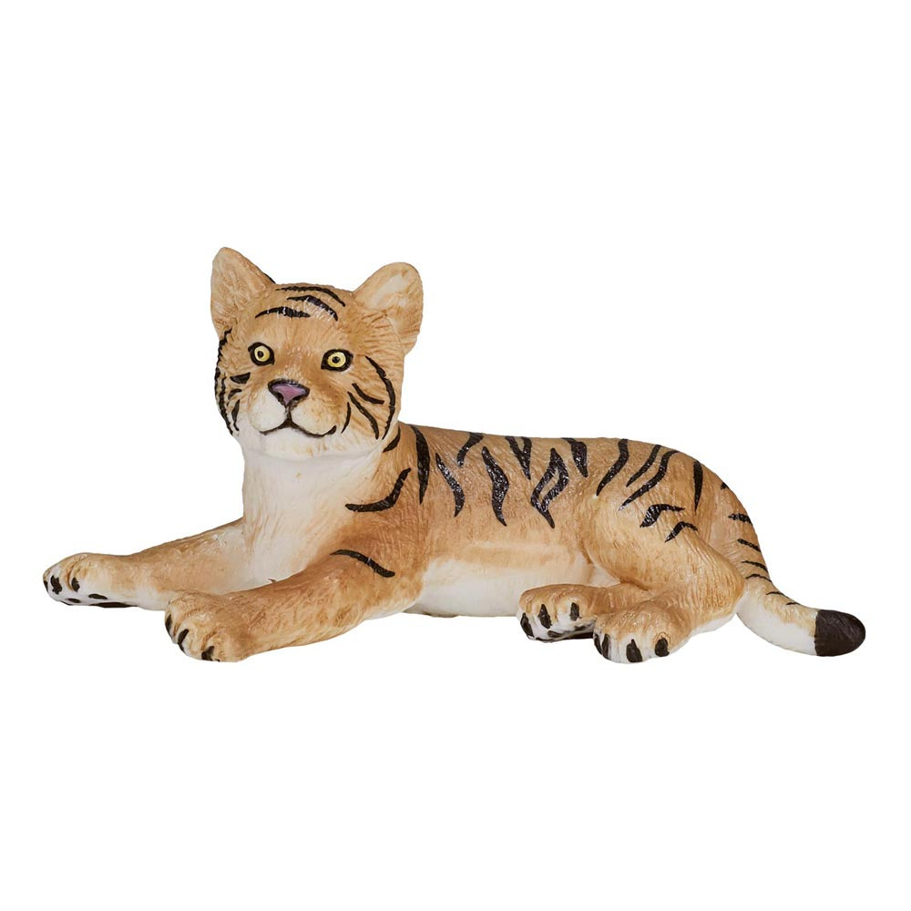 Mojo Wildlife & Woodland Tiger Cub Lying Down Toy Figure