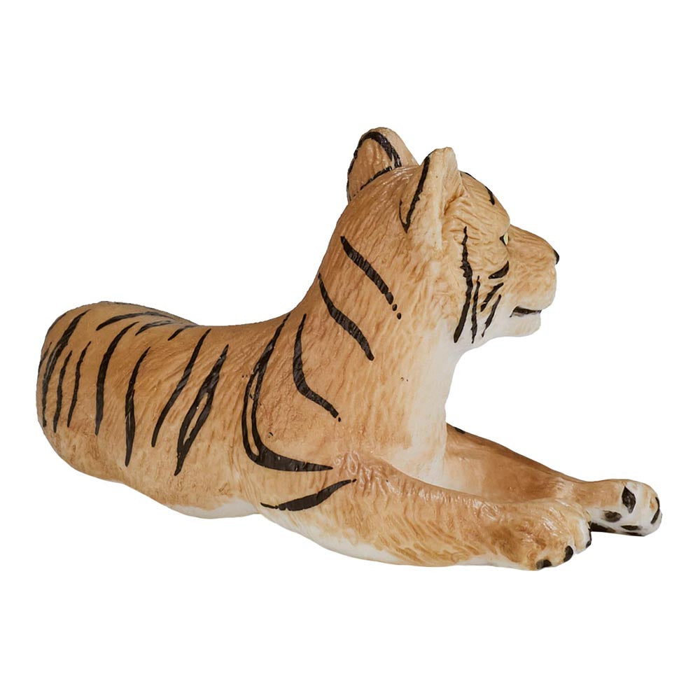 Mojo Wildlife & Woodland Tiger Cub Lying Down Toy Figure