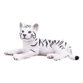 Mojo Wildlife & Woodland White Tiger Cub Lying Down Toy Figure