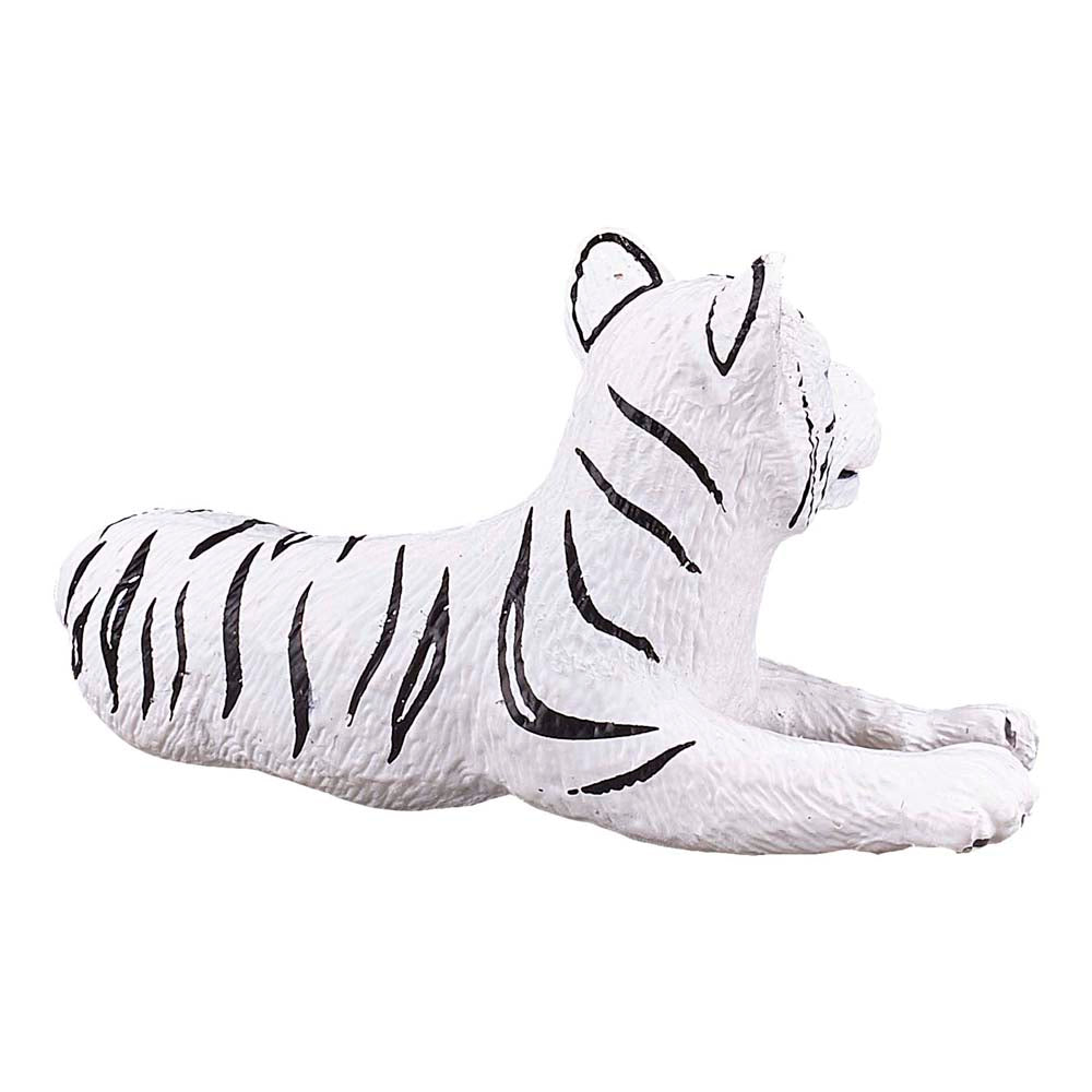 Mojo Wildlife & Woodland White Tiger Cub Lying Down Toy Figure