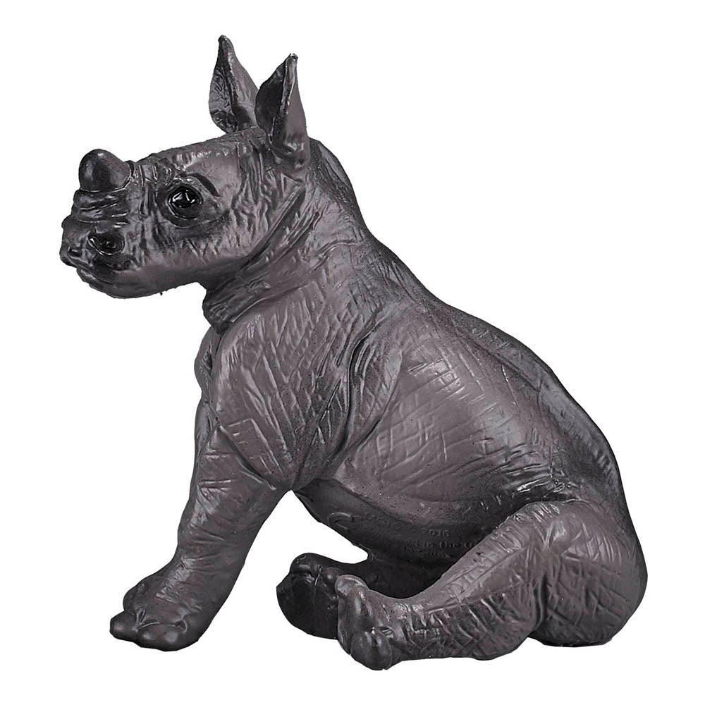 Mojo Wildlife & Woodland Rhino Baby Sitting Toy Figure