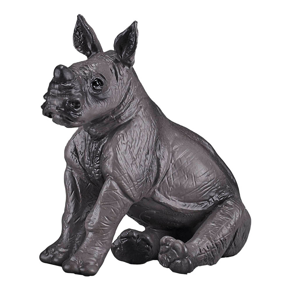 Mojo Wildlife & Woodland Rhino Baby Sitting Toy Figure
