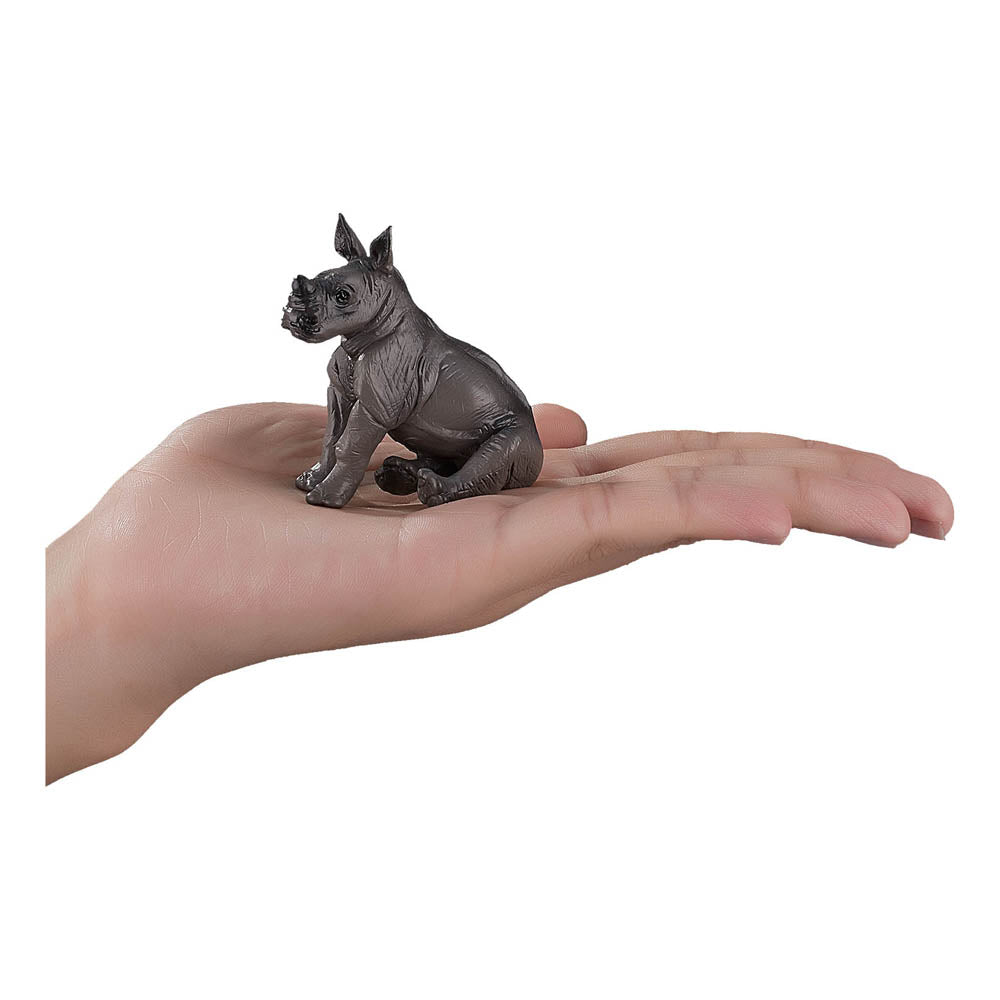 Mojo Wildlife & Woodland Rhino Baby Sitting Toy Figure