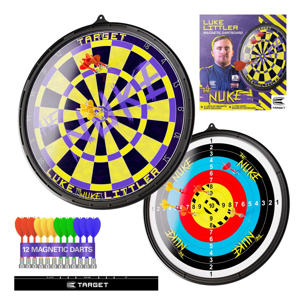 Target Darts Luke 'The Nuke' Littler Player Edition Magnetic Dartboard Set for Kids