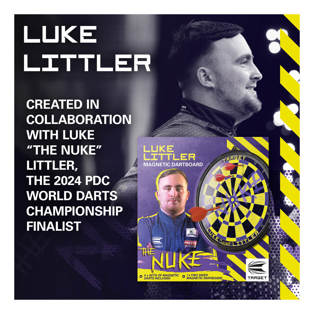 Target Darts Luke 'The Nuke' Littler Player Edition Magnetic Dartboard Set for Kids