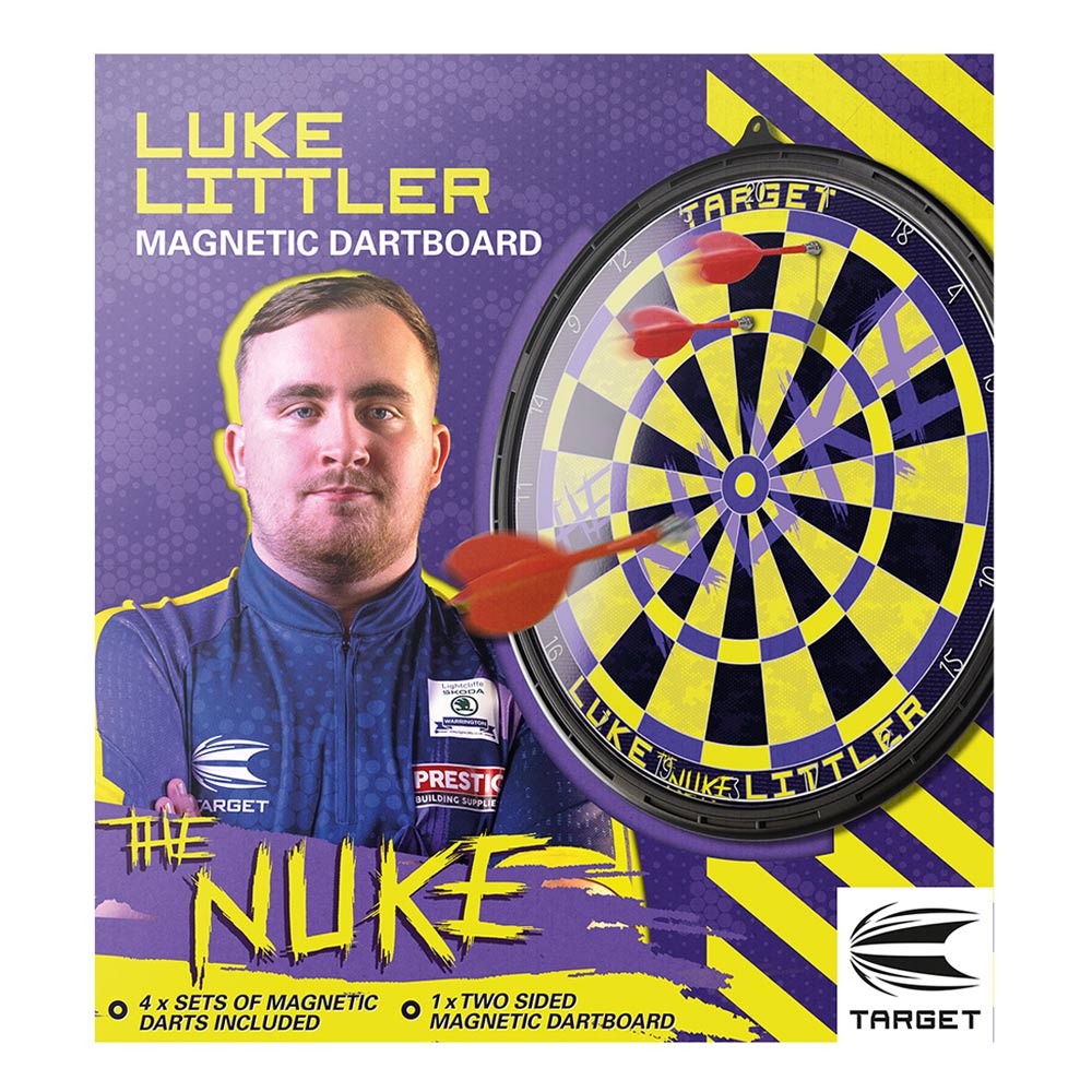Target Darts Luke 'The Nuke' Littler Player Edition Magnetic Dartboard Set for Kids
