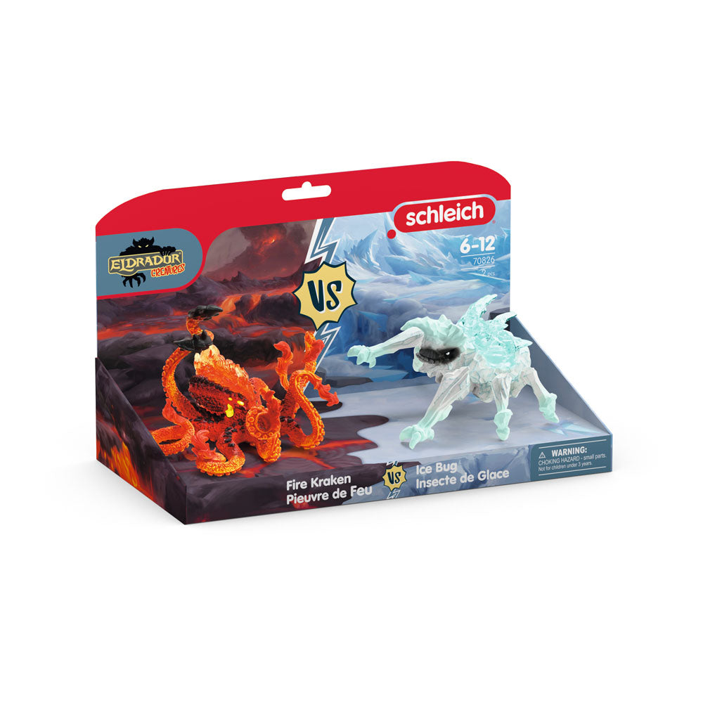 Schleich Eldrador Creatures Ice Bug vs. Fire Kraken Toy Figure