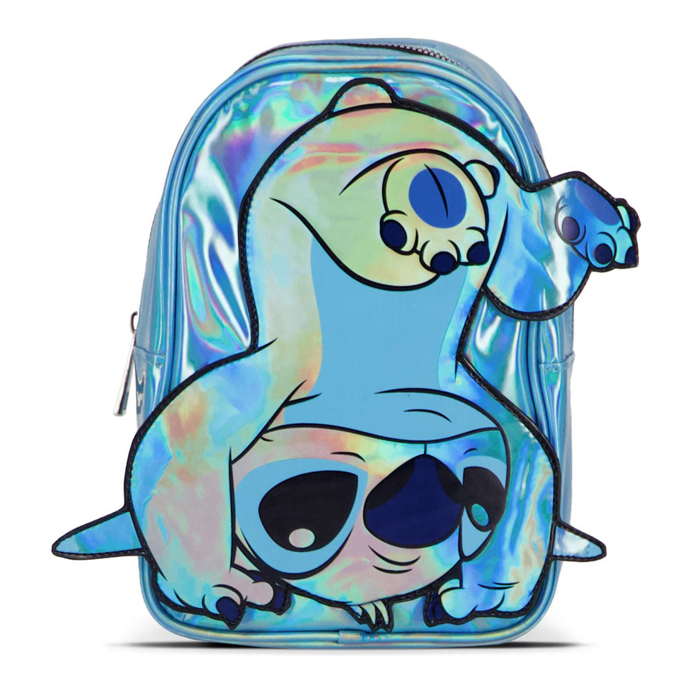 Disney Lilo & Stitch 3D Stitch-blue Patch Shiny Mini Backpack