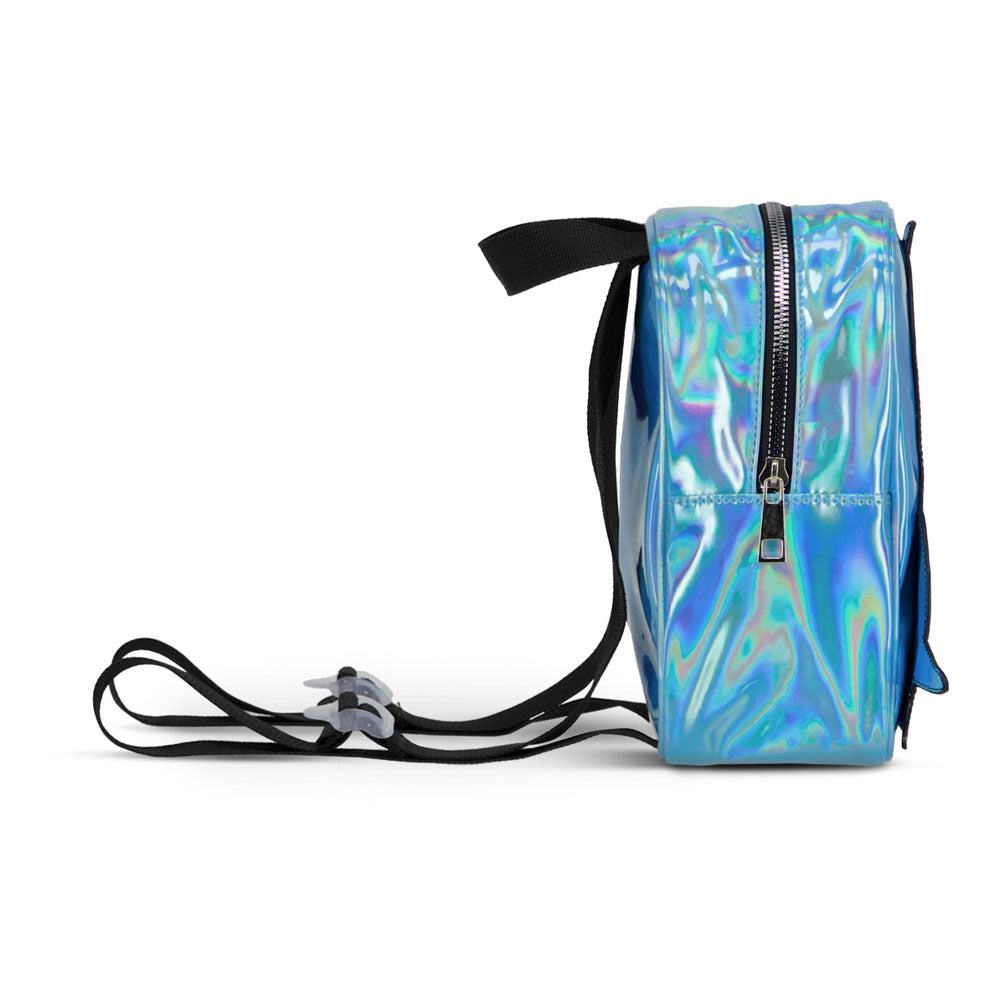Disney Lilo & Stitch 3D Stitch-blue Patch Shiny Mini Backpack