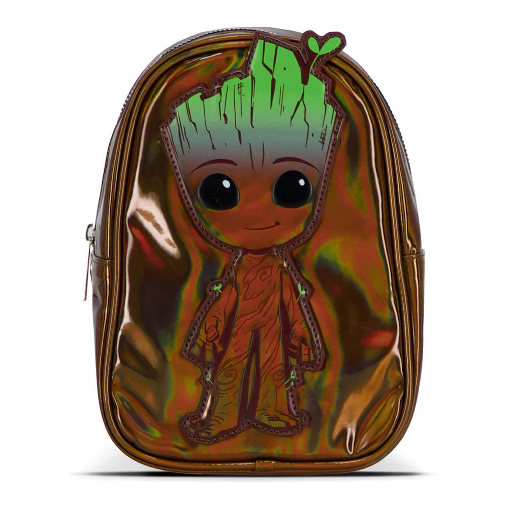Marvel Comics Guardians of the Galaxy 3D Baby Groot Patch Shiny Mini Backpack