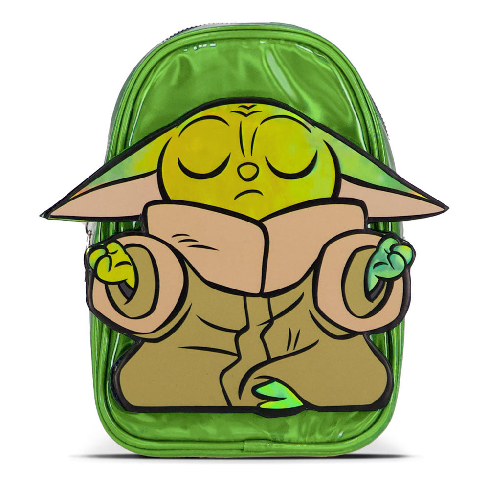 Star Wars The Mandalorian 3D Grogu Patch Shiny Mini Backpack
