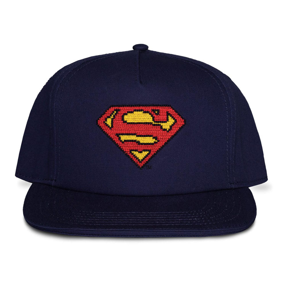 DC Comics Superman Cross-stitch Embroidered Emblem Snapback Baseball Cap