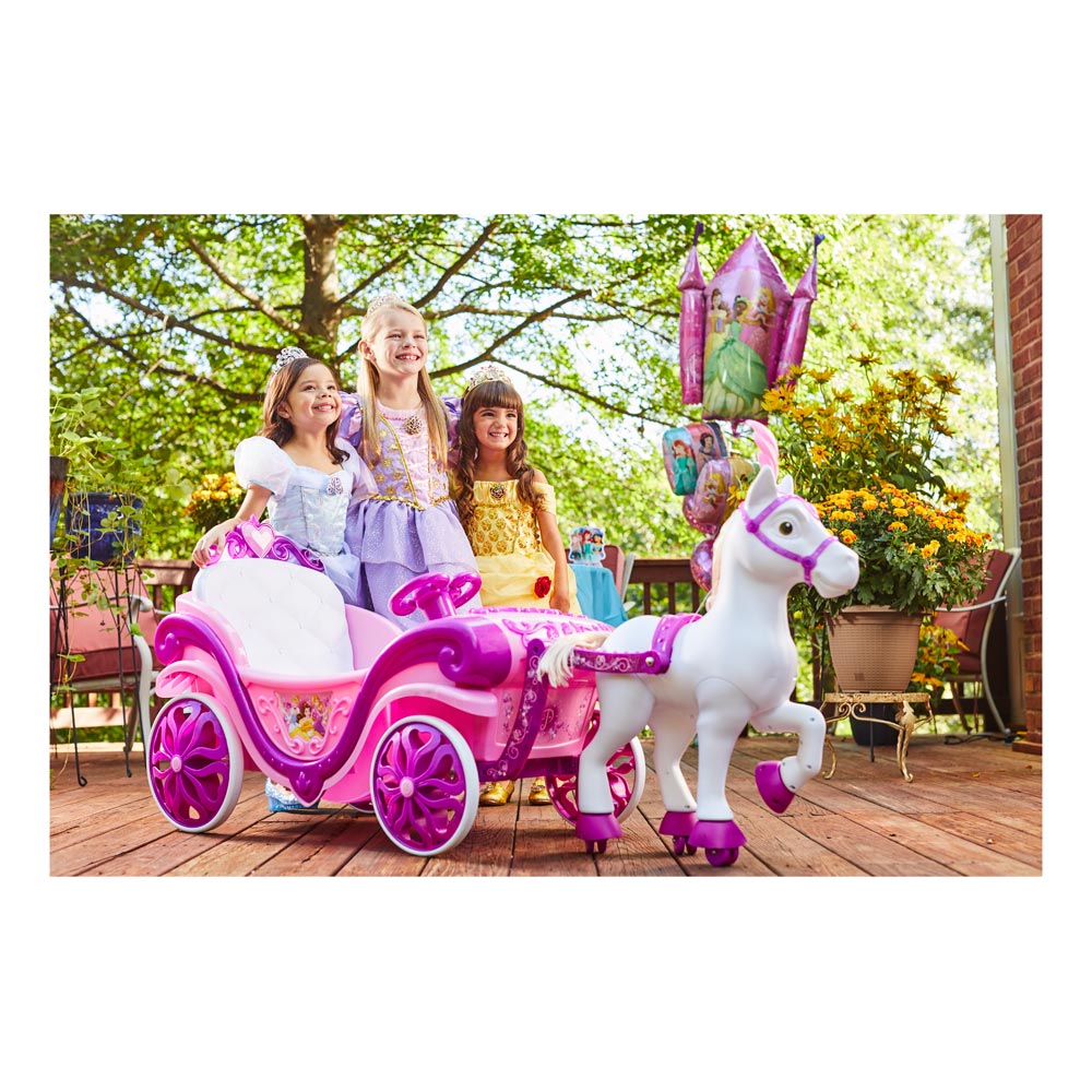 Huffy Disney Princess Royal Horse and Carriage Electric Children's Ride-on