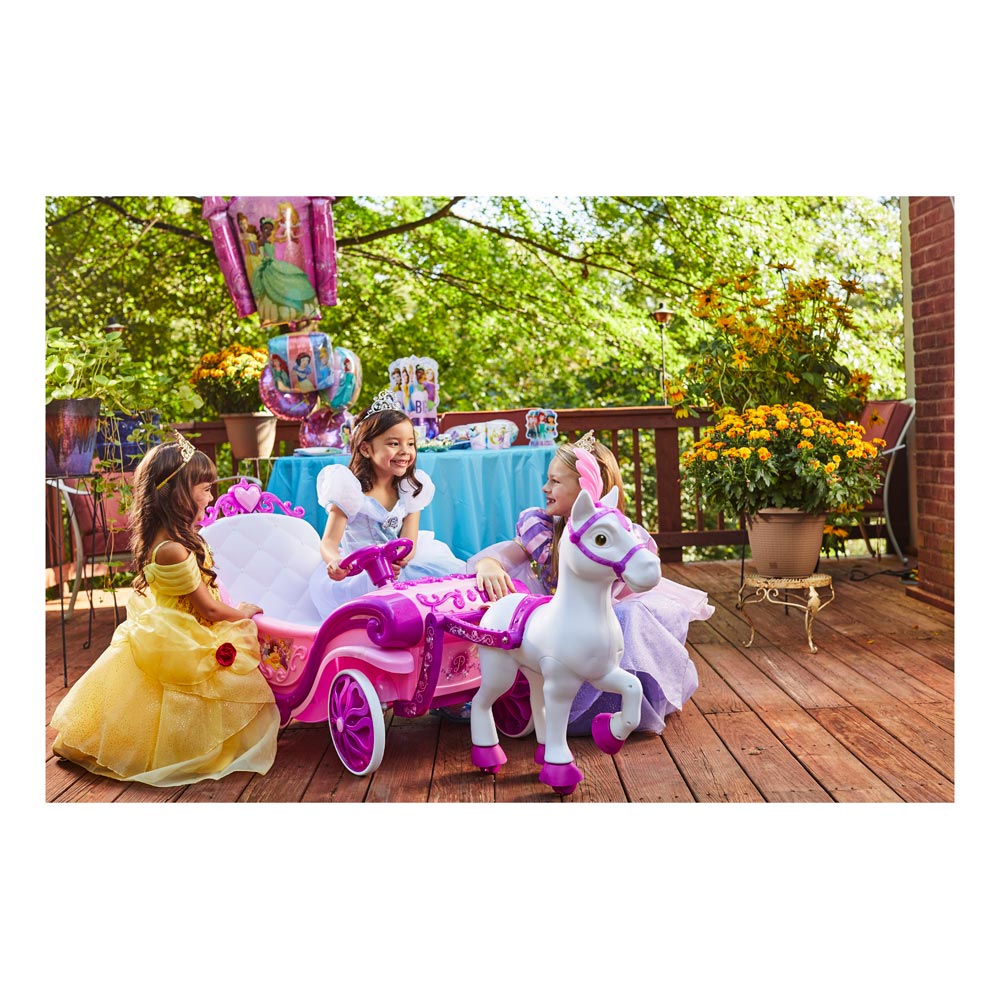 Huffy Disney Princess Royal Horse and Carriage Electric Children's Ride-on