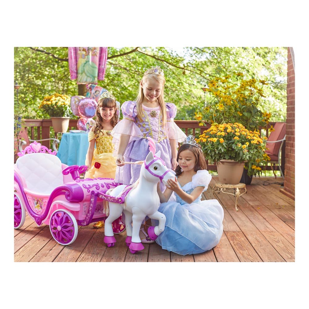 Huffy Disney Princess Royal Horse and Carriage Electric Children's Ride-on