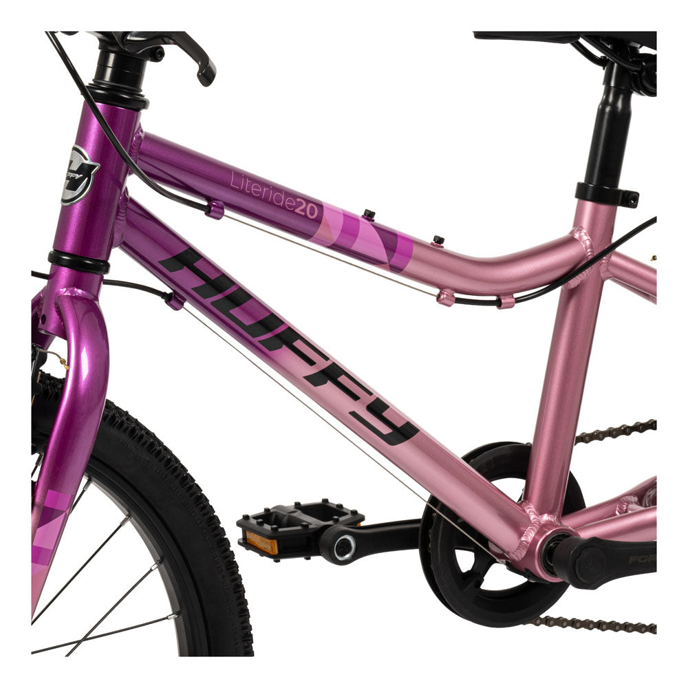 Huffy Literide 20-inch Alloy Junior Girls Bike - Neon Nebula Pink and Grey