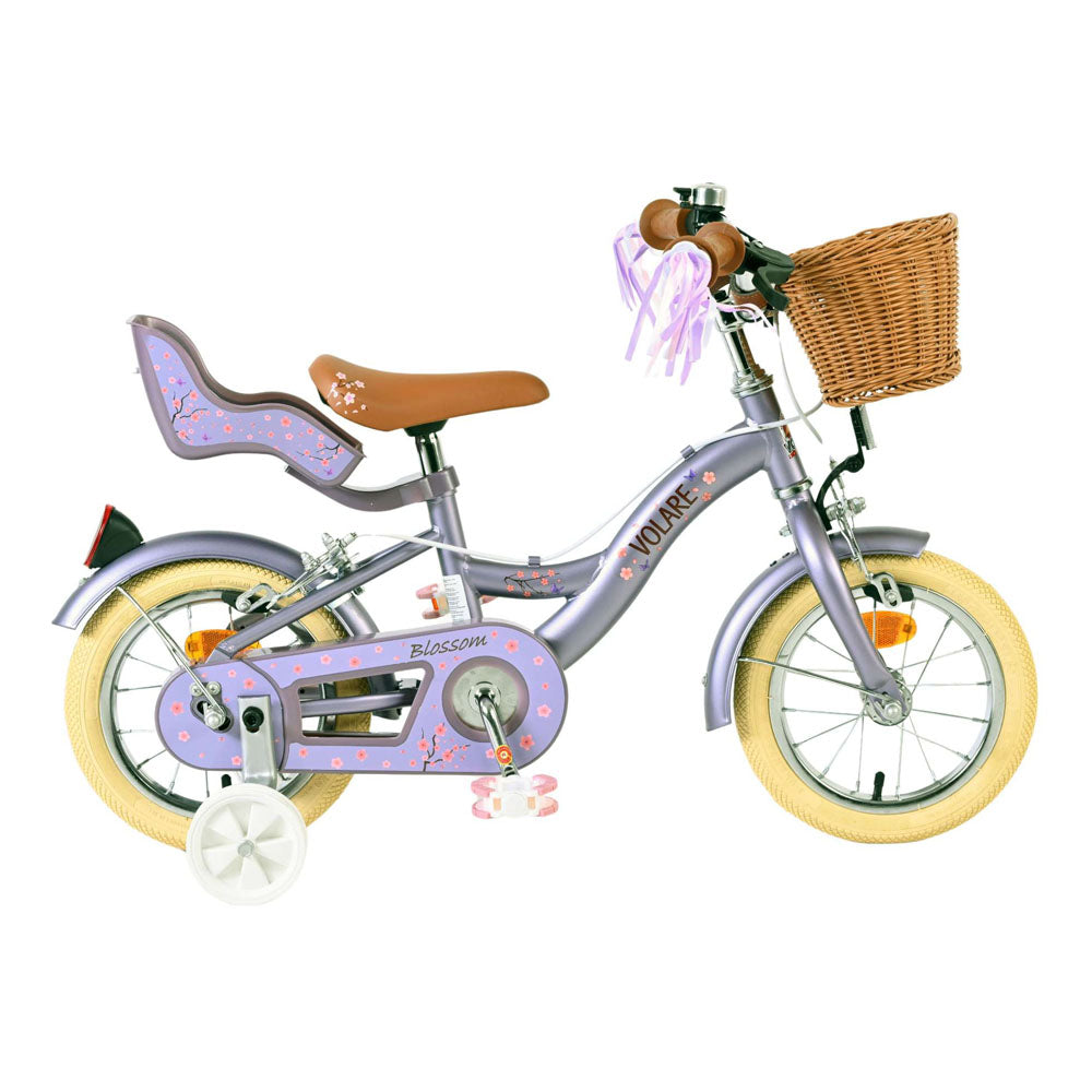 Volare Blossom 12-Inch Children's Bike - Purple