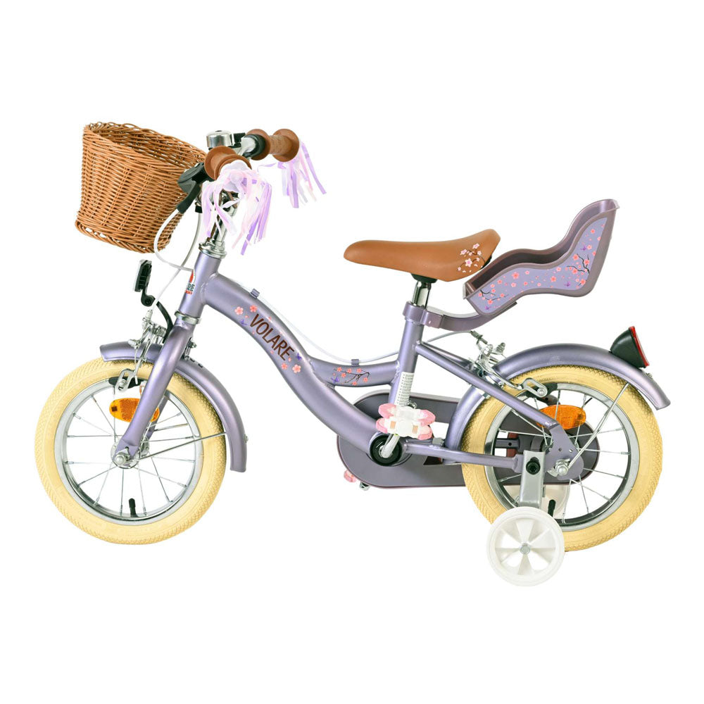 Volare Blossom 12-Inch Children's Bike - Purple