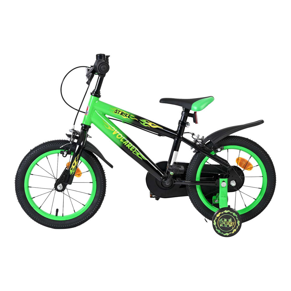 Volare Strike 14-Inch Children's Bike - Green and Black