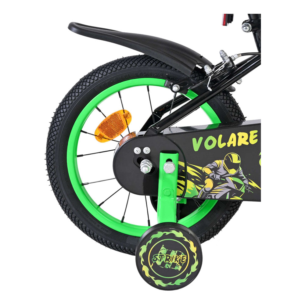 Volare Strike 14-Inch Children's Bike - Green and Black