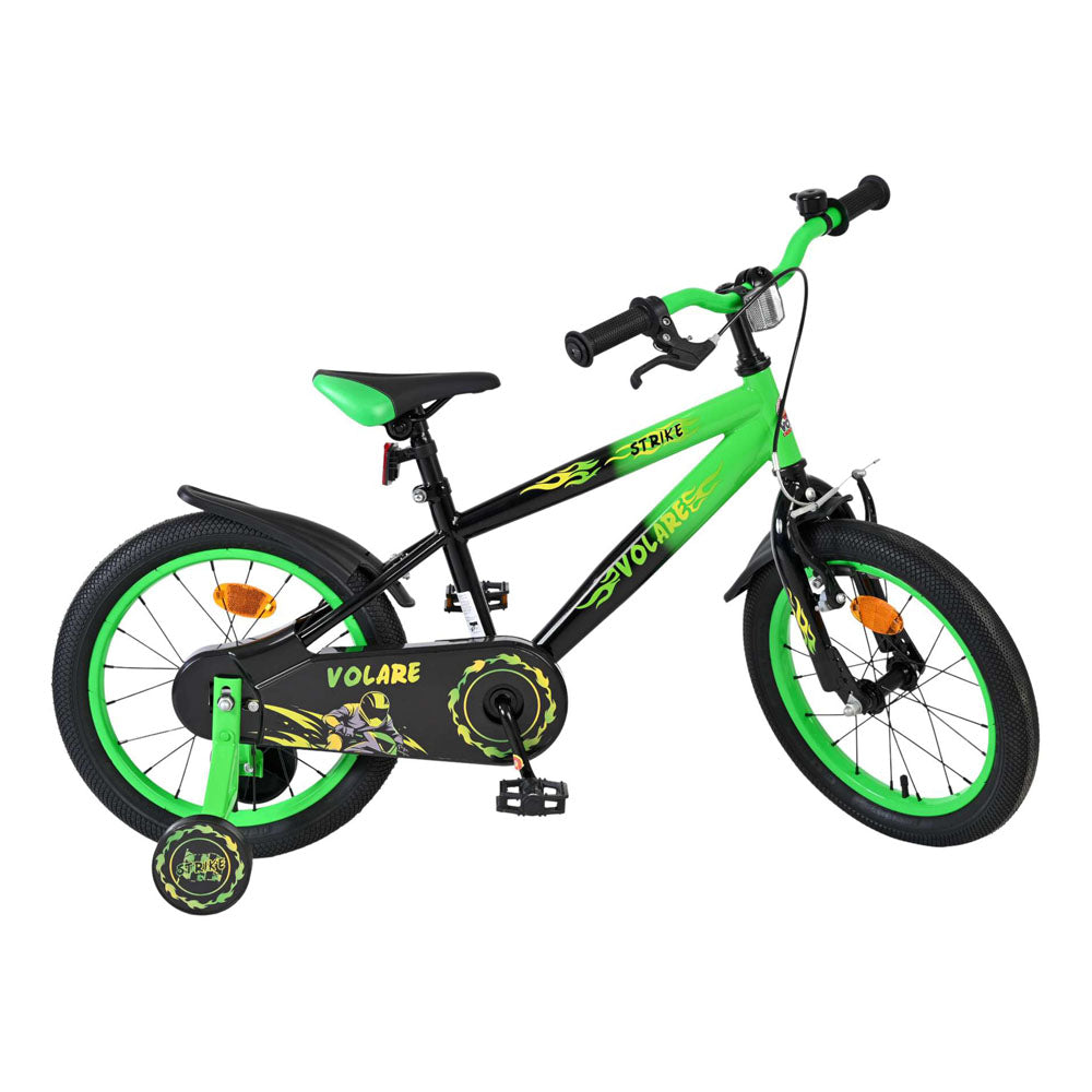 Volare Strike 16-Inch Children's Bike - Green and Black