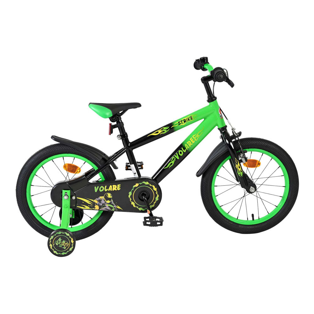 Volare Strike 16-Inch Children's Bike - Green and Black