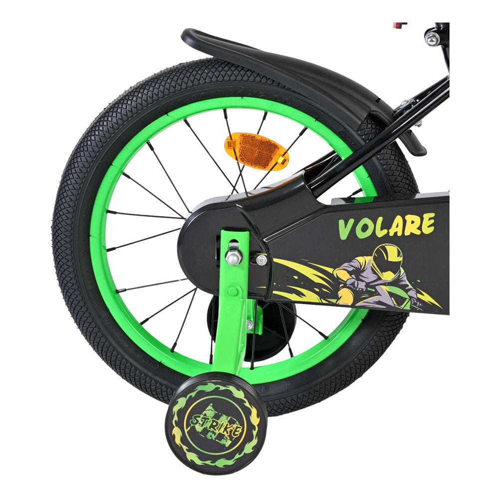 Volare Strike 16-Inch Children's Bike - Green and Black