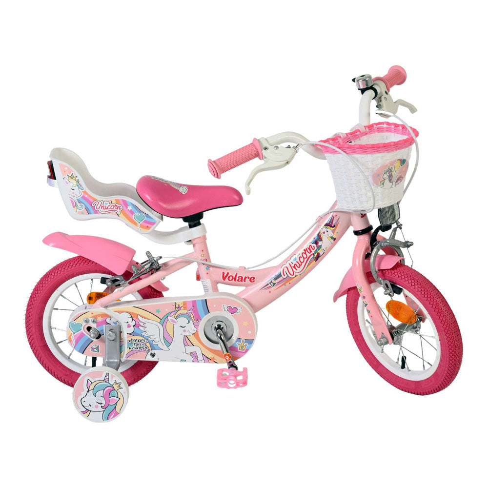 Volare Unicorn 12-Inch Children's Bike - Pink