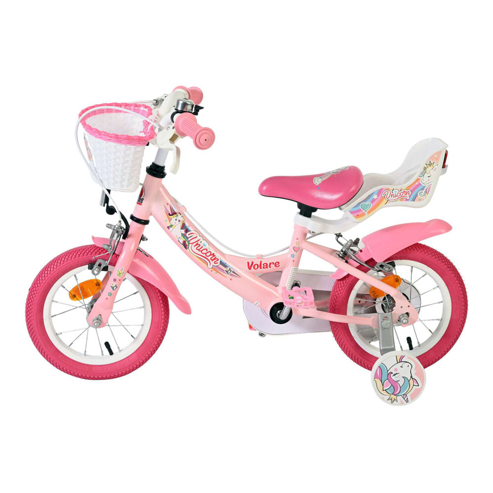 Volare Unicorn 12-Inch Children's Bike - Pink
