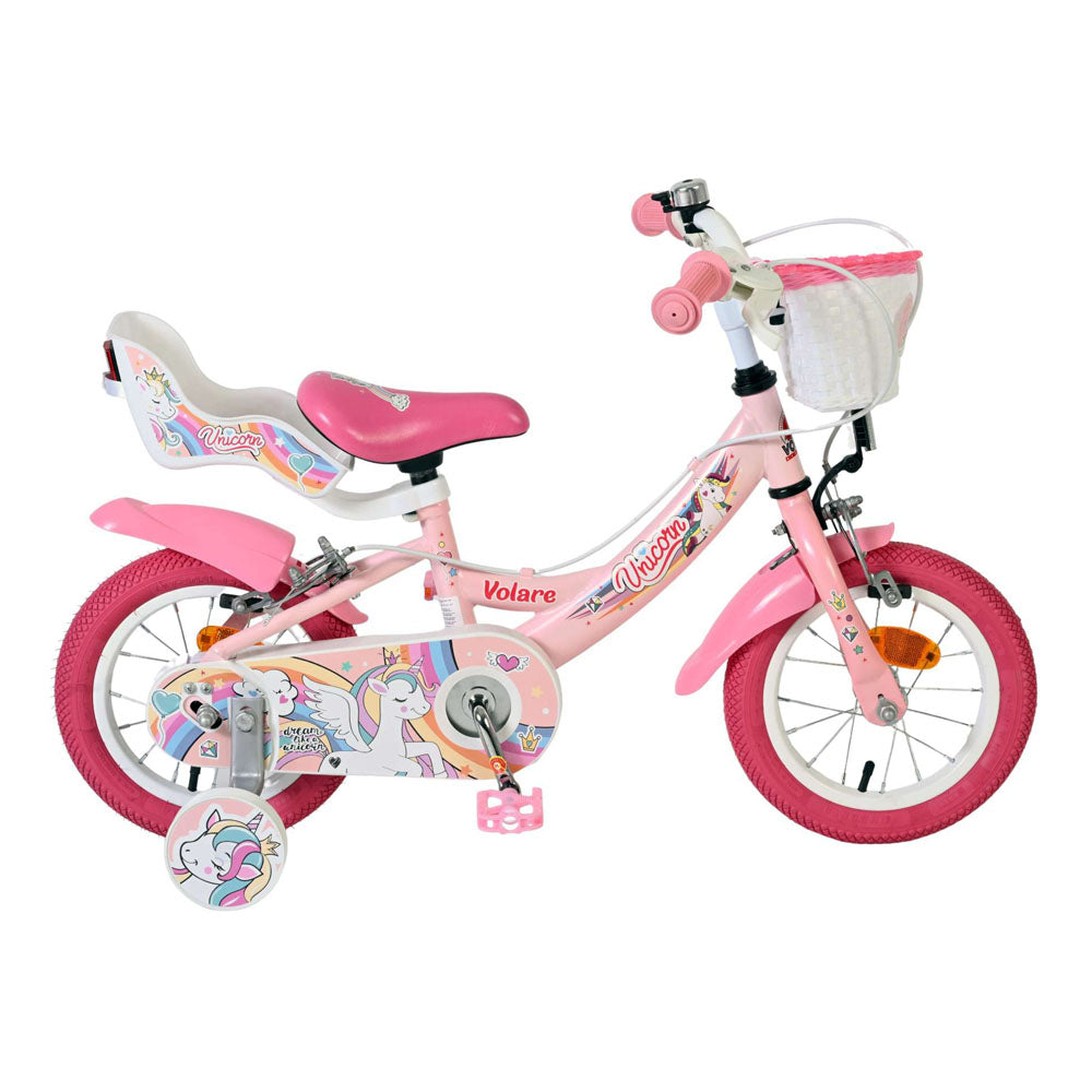 Volare Unicorn 12-Inch Children's Bike - Pink
