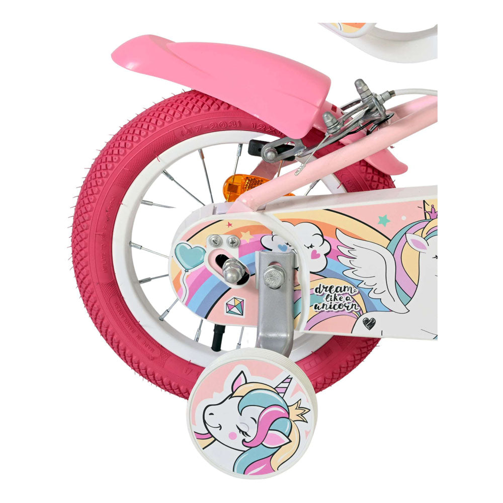 Volare Unicorn 12-Inch Children's Bike - Pink