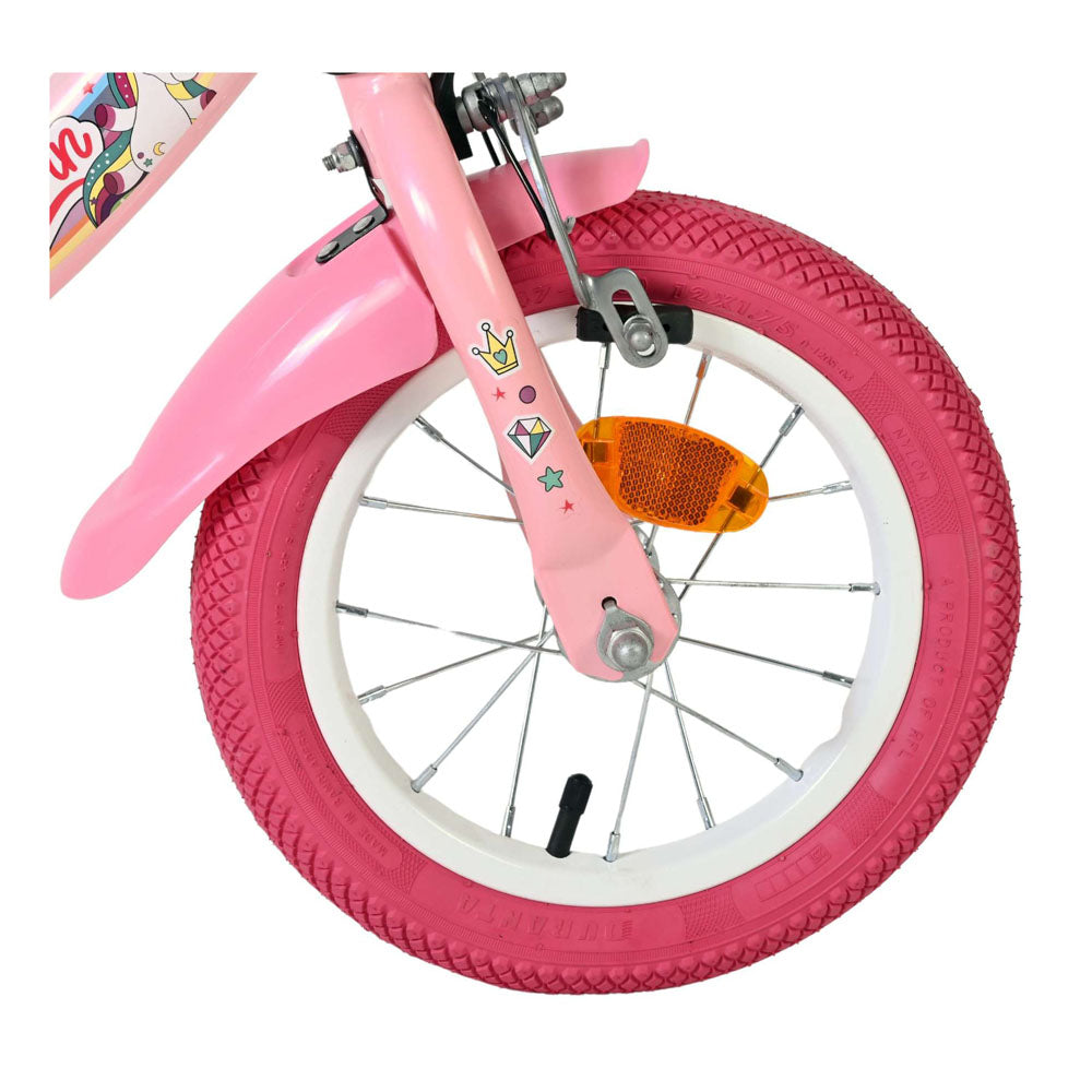 Volare Unicorn 12-Inch Children's Bike - Pink