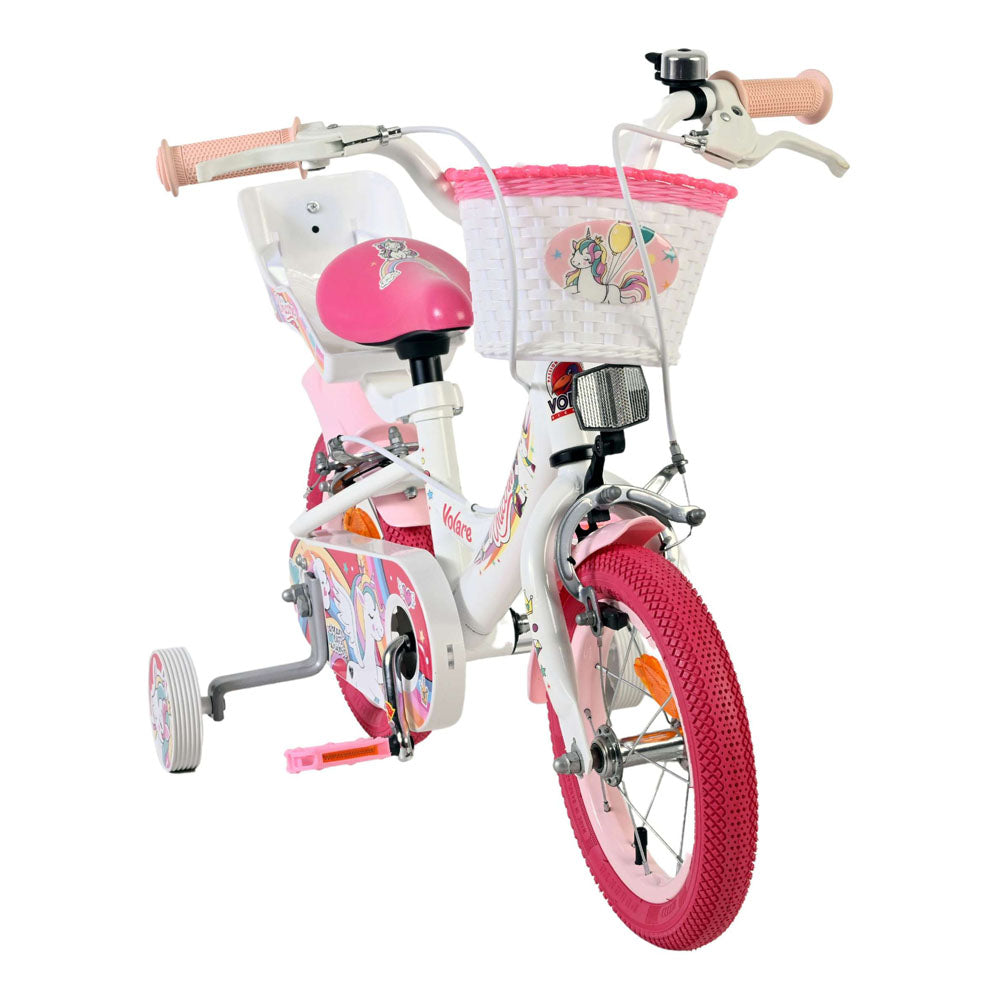 Volare Unicorn 12-Inch Children's Bike - White
