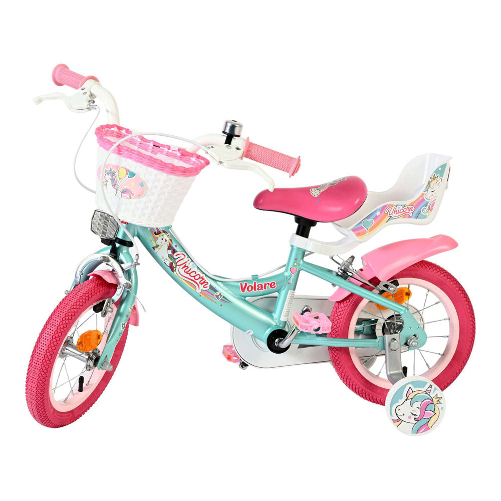 Volare Unicorn 12-Inch Children's Bike - Green
