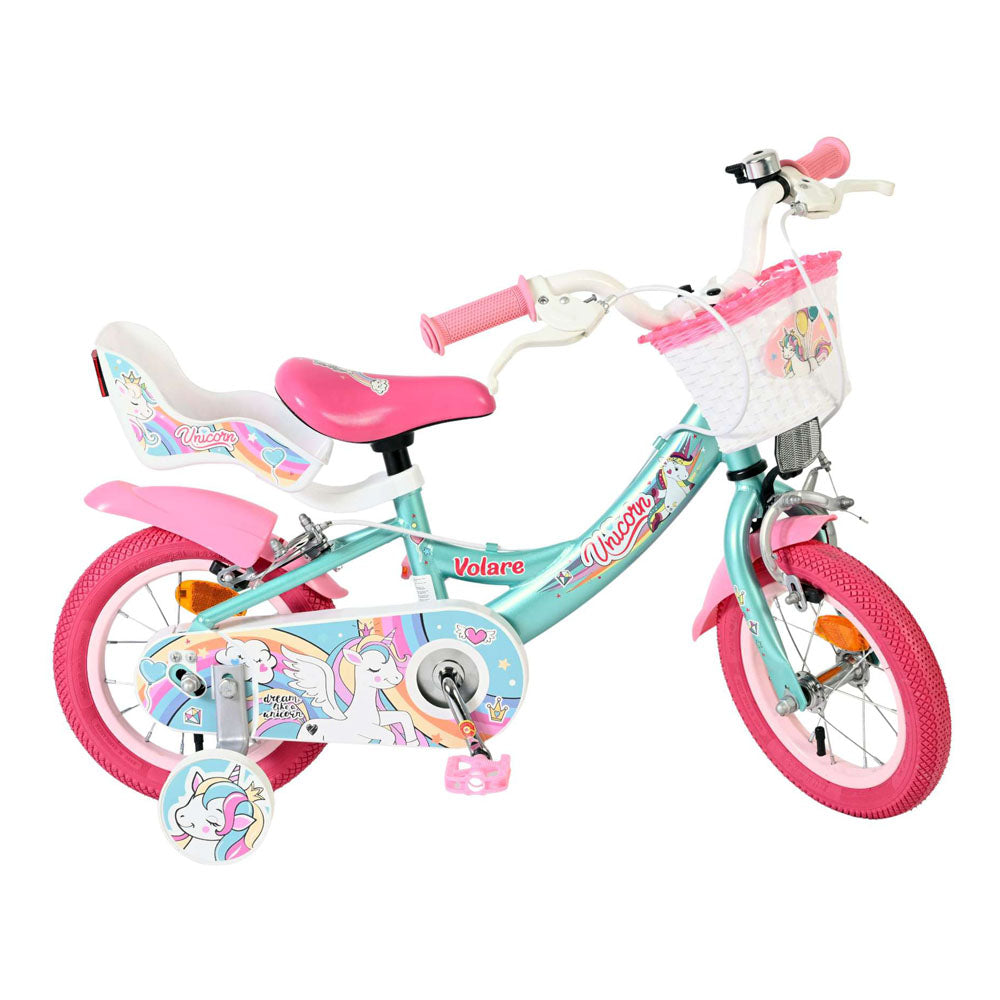 Volare Unicorn 12-Inch Children's Bike - Green