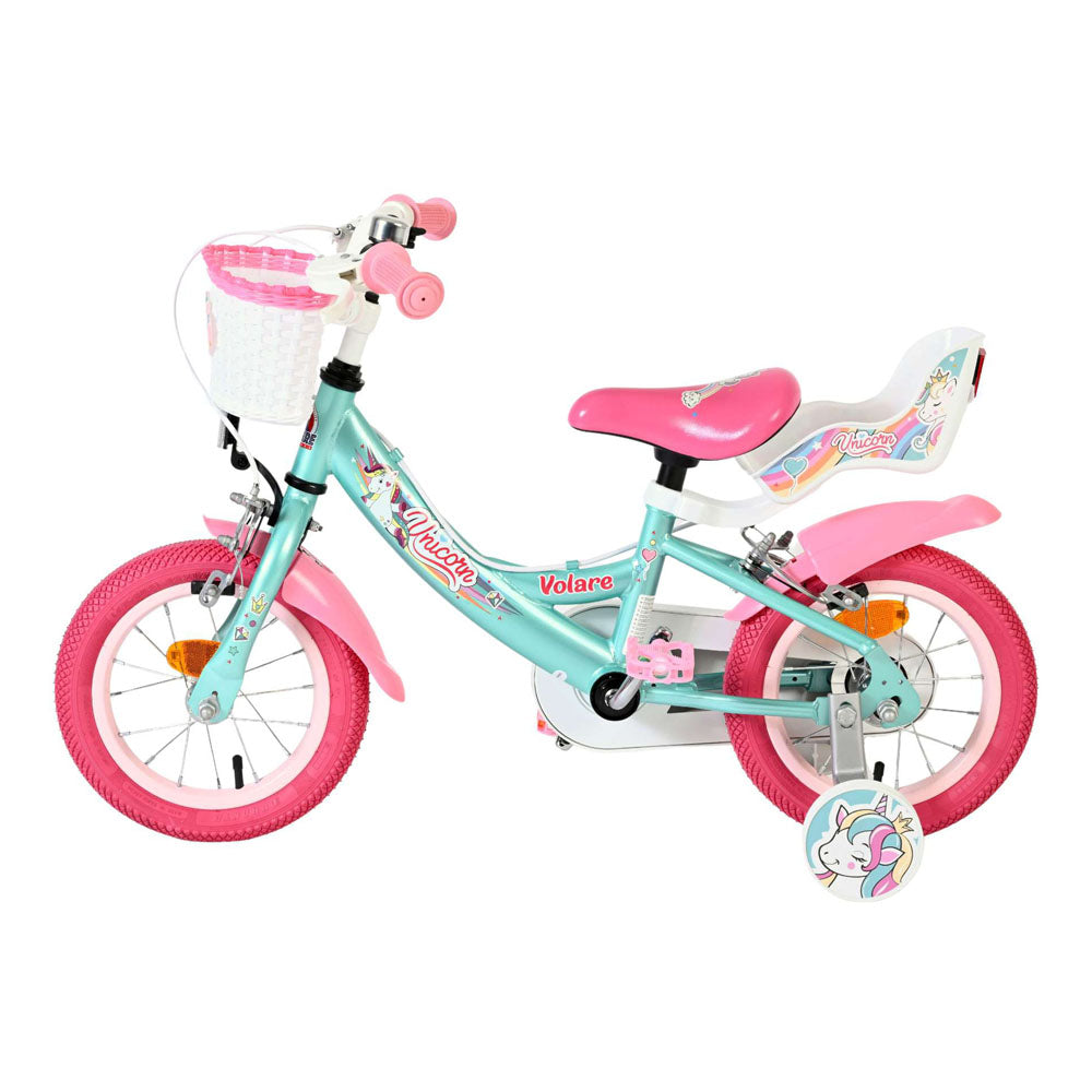 Volare Unicorn 12-Inch Children's Bike - Green