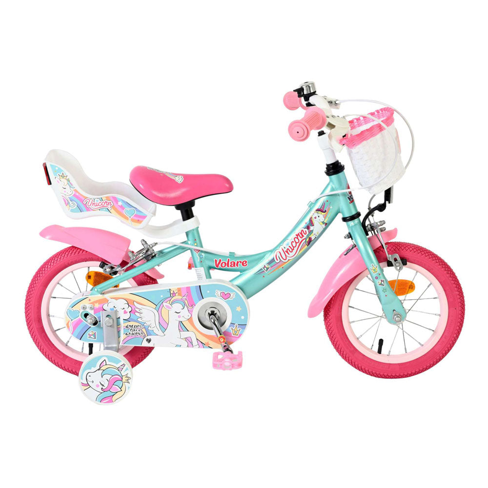Volare Unicorn 12-Inch Children's Bike - Green