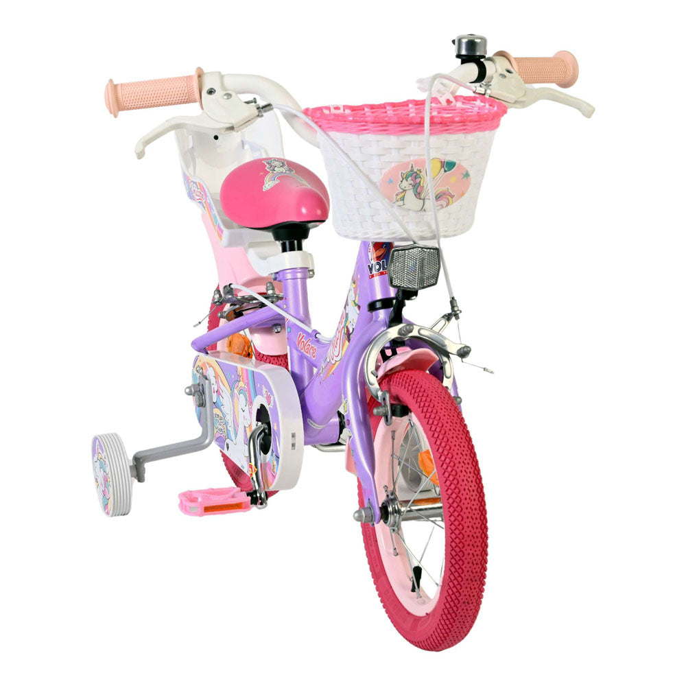 Volare Unicorn 12-Inch Children's Bike - Purple