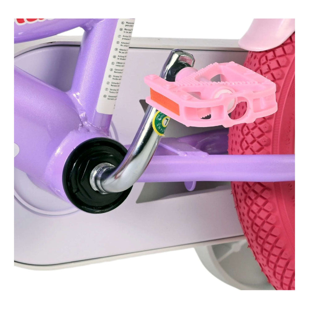 Volare Unicorn 12-Inch Children's Bike - Purple