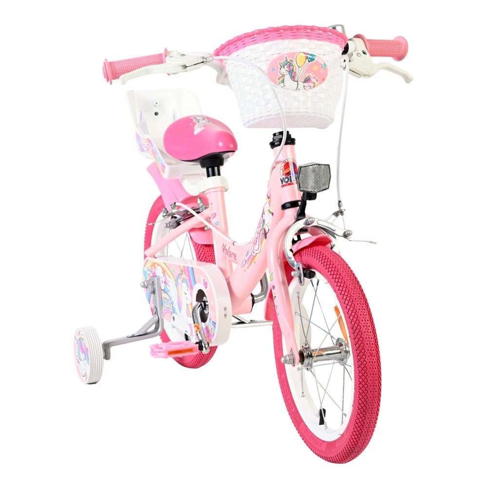 Volare Unicorn 14-Inch Children's Bike - Pink
