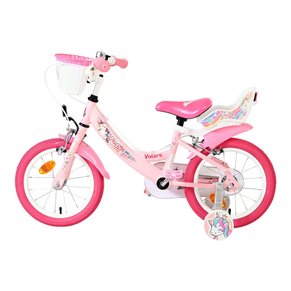 Volare Unicorn 14-Inch Children's Bike - Pink