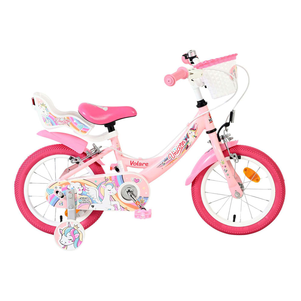 Volare Unicorn 14-Inch Children's Bike - Pink