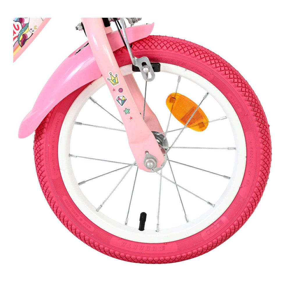 Volare Unicorn 14-Inch Children's Bike - Pink